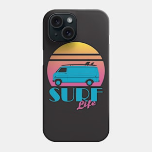 Surf Life, Retro 80s Illustration Phone Case