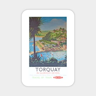 Vintage BR travel poster for Torquay Magnet