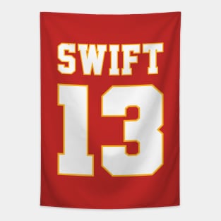 Swift Kelce Jersey Style (Front/Back Print) Tapestry