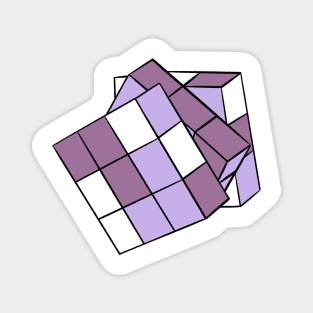 Purple Rubik’s cube illustration Magnet