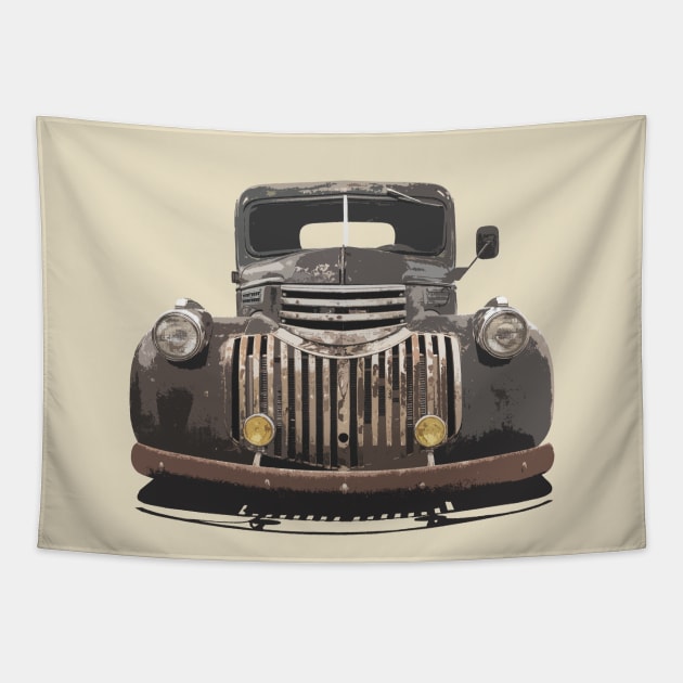 1940 Chevy Pickup - Stylized Tapestry by mal_photography