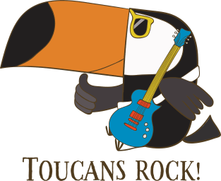 Toucans Rock, Cute Funny Toucan Bird Magnet