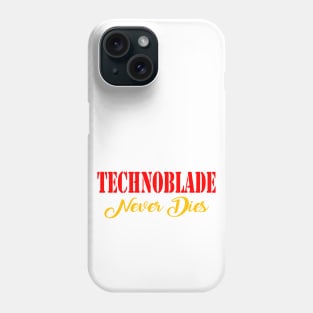 Technoblade Never Dies Blood God Pattern Clear Phone Case for