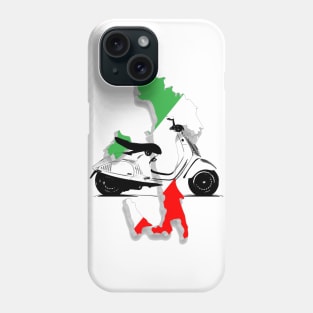 italy flag vespa Phone Case