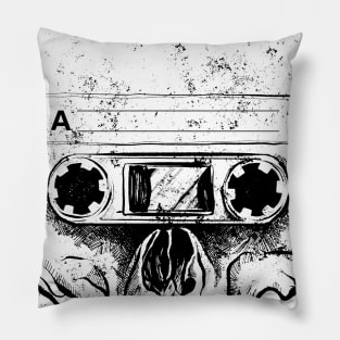 Retro Audio Skull Pillow