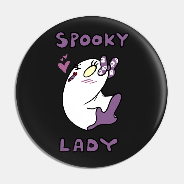 Spooky Lady Pin by JenjoInk