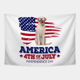 Labrador Flag USA - America 4th Of July Independence Day Tapestry