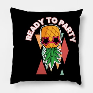 READY TO PARTY  Upside down Pineapple Funny Swinger Couple Pillow