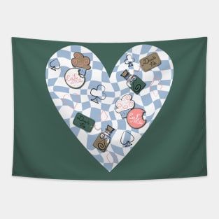 Tea Party Heart Tapestry