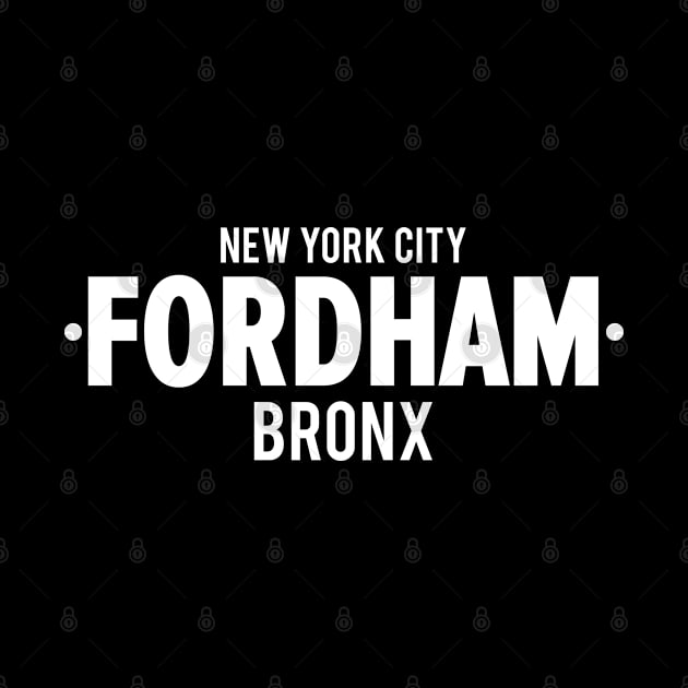 Fordham Bronx Modern Minimalistic Typography Design by Boogosh