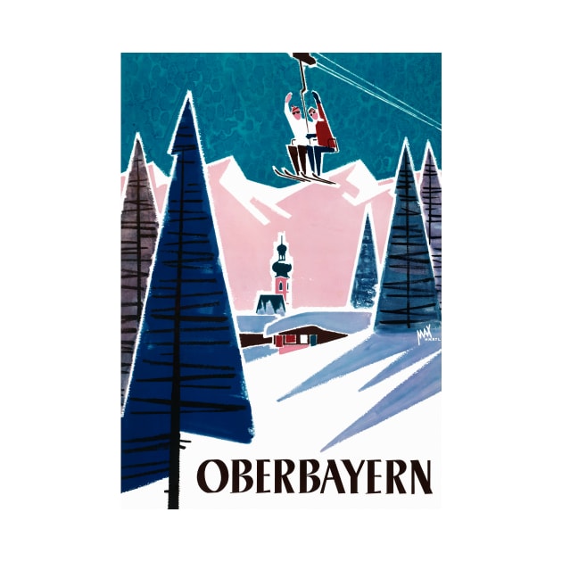 Vintage Travel Poster Germany Oberbayern by vintagetreasure