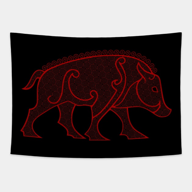 Pictish Boar Tapestry by Wareham Spirals