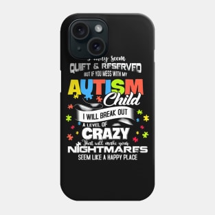 Autism Mom Shirt Gifts Autism Awareness Puzzle Pieces Phone Case