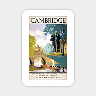 Vintage Travel Poster England Cambridge Magnet