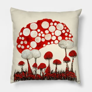 Mushroom Family Pillow