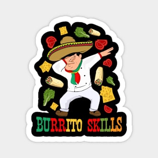 Mexican Food Lover Men Burrito Chef Gift Burrito Magnet