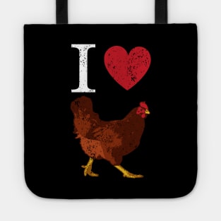 I heart Chickens Vintage Tote