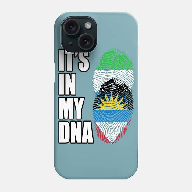 Sierra Leonean And Antiguan Vintage Heritage DNA Flag Phone Case by Just Rep It!!