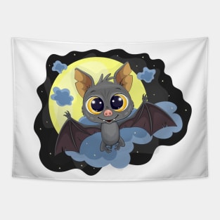 Cute Cartoon Bat. Tapestry