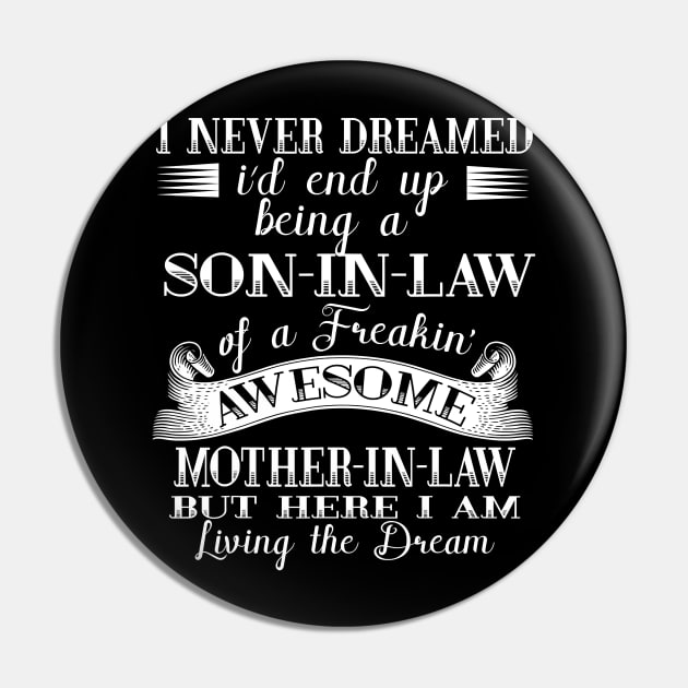 Proud Son In Law - Gift for Son In Law Pin by lostbearstudios