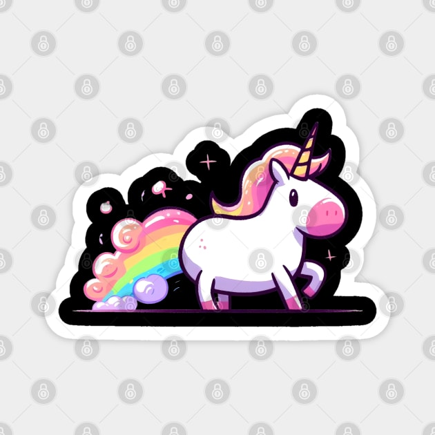 Rainbow unicorn Magnet by Evgmerk