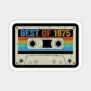 Best Of 1975 49th Birthday Gifts Cassette Tape Vintage Magnet