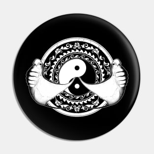 Yin and Yang Manta Rays Pin