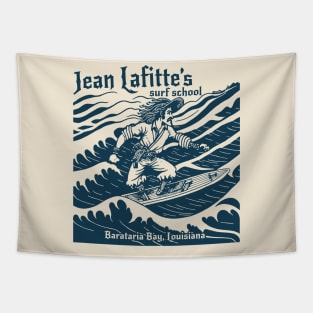 Vintage Jean Lafitte Surf School // Retro Louisiana Pirate Legend // Vintage Pirate Surfer Tapestry