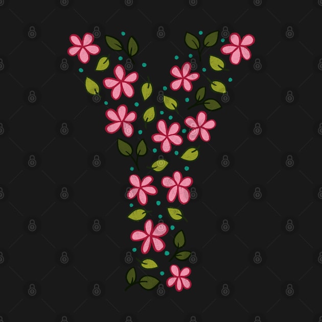 Floral Monogram Letter Y by SRSigs