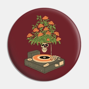 Floral Record Player Pin