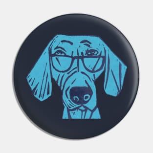 Glad, The Intelligent Weimerana, Blue Dog. Pin