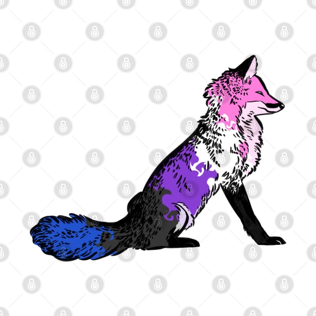 Genderfluid Pride Fox by LivianPearl