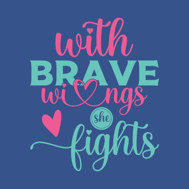 Discover With Brave Wings She Fights - Womens Day Gift Ideas - T-Shirt