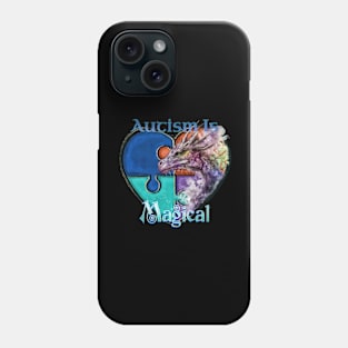 Autism Awareness Puzzle Dragon Autism Is Magical Phone Case