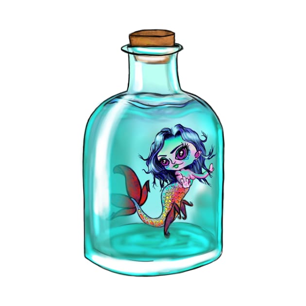 Mermaid in a Bottle by theerraticmind