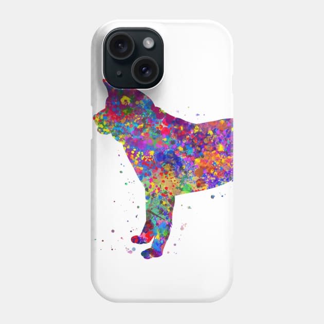 Akita dog watercolor Phone Case by Yahya Art