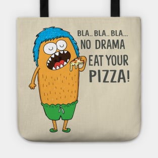 Monster eat pizza Tote