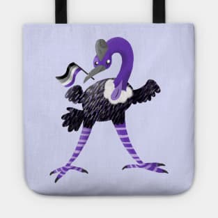 Asexual Pride Purple Cassowary Bird Tote