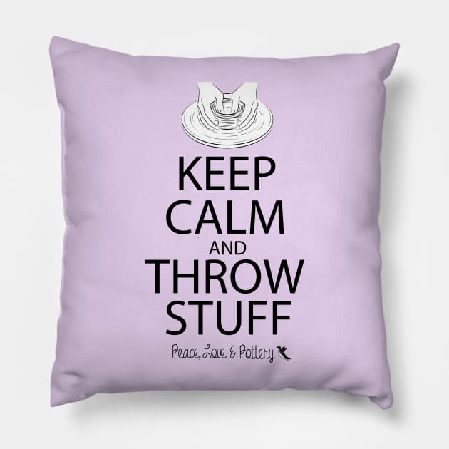 Keep Calm and Throw Pottery Pillow by DQDesigns By Chele