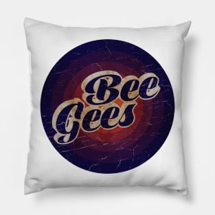 BEE GEES - VINTAGE BLURN CIRCLE Pillow