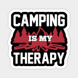 Camping Is My Therapy T Shirt For Women Men Magnet