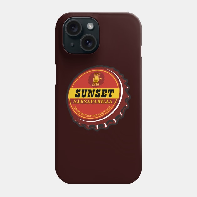 Vintage Sunset Sarsaparilla Bottlecap Phone Case by StudioPM71
