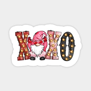 XOXO Gnome Love Valentine Heart Magnet