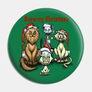 Meowrry Christmas Pin