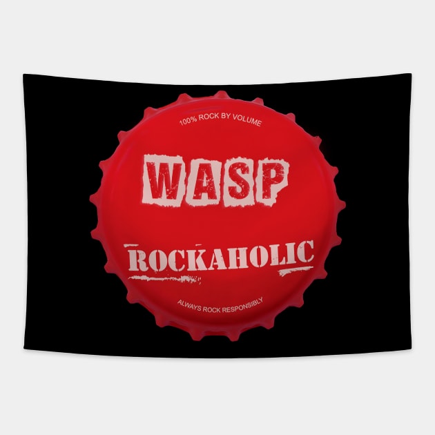 wasp ll  rockaholic Tapestry by claudia awes