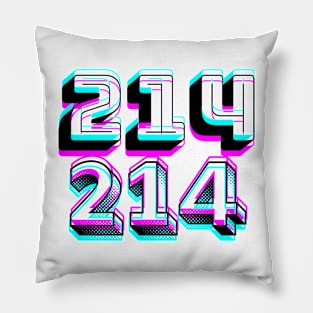 Area Code 214 TShirt Pillow