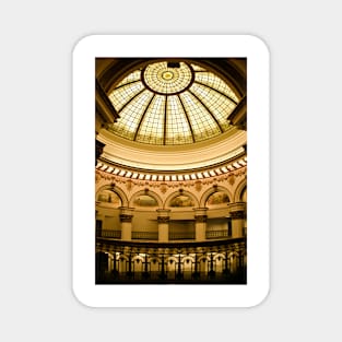 Stained glass dome in the Cleveland Trust Company Building Magnet