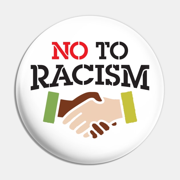 No To Racism Pin by CRE4TIX