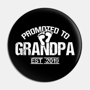 Promoted To Grandpa Est 2019 Pin