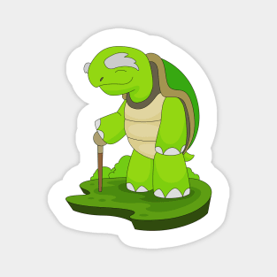 Turle Pensioner Walking stick Magnet